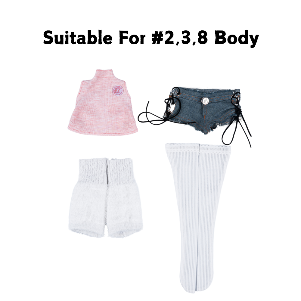 Image of Mini Sex Dolls Clothes Buying Denim Shorts Suit (For #2,3,8 Body)